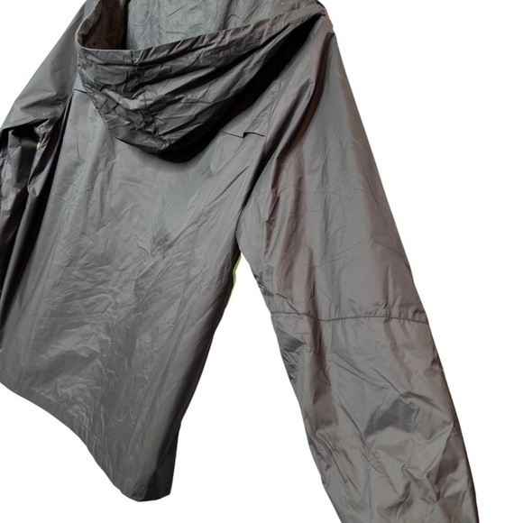 Hengli Dark Green Zip Up Hooded Wind Breaker Rain Jacket Coat - Picture 12 of 16